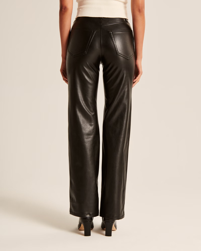 Vegan Leather 90s Relaxed Pant | Abercrombie & Fitch (US)