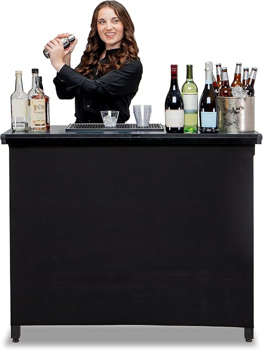 GoBar PRO Commercial Grade Portable Bar Table - Mobile Bartender Station for Events - Includes Bl... | Amazon (US)