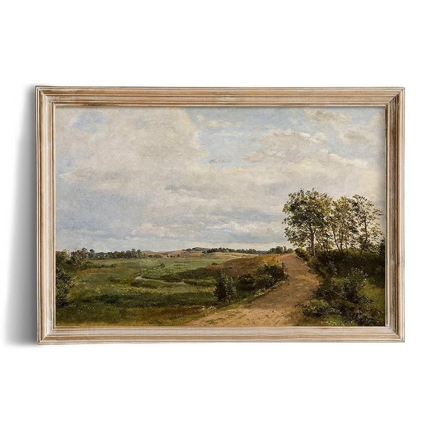 Rustic Farmhouse Wall Art Decor - 24x36 Large Unframed Rolled Canvas - Boho Landscape Picture - F... | Amazon (US)