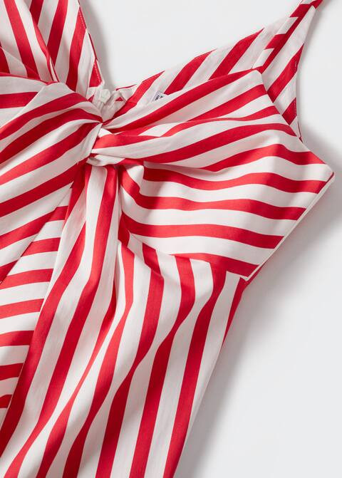 Striped cotton-blend dress -  Women | Mango USA | MANGO (US)