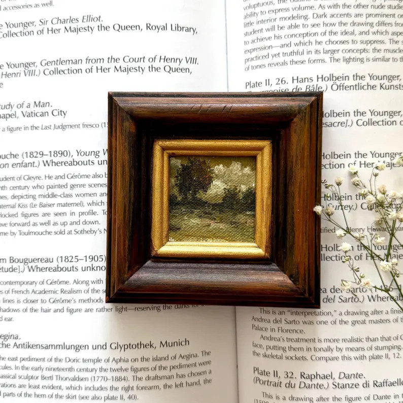 Original Mini Landscape Painting With Story\u2013 Solid Wood Framed Vintage Art - Etsy | Etsy (Global)