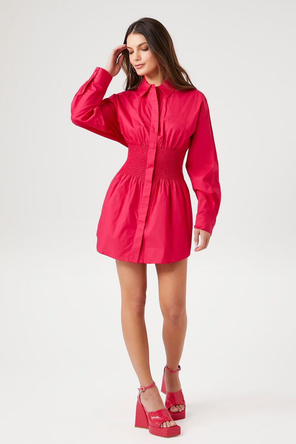 Poplin Mini Shirt Dress | Forever 21 (US)