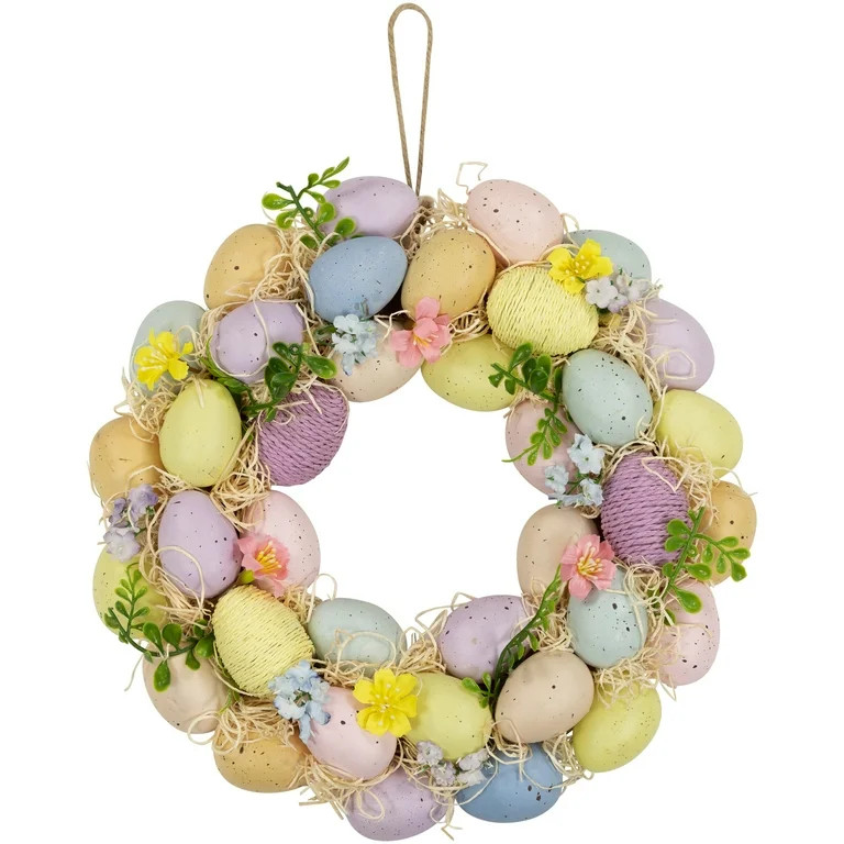 Northlight Corona de Primavera de Huevo de Pascua y Floral - 12.5" - Multicolor | Walmart (US)