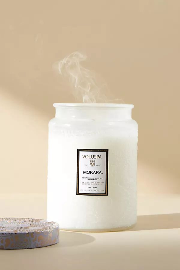 Voluspa Limited Edition Cut Glass Jar Candle By Voluspa in White | Anthropologie (US)