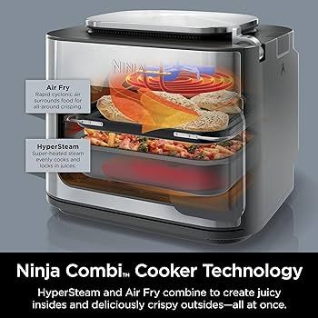 Ninja SFP701 Combi All-in-One Multicooker, Oven, and Air Fryer, 14-in-1 Functions,15-Minute Compl... | Amazon (US)