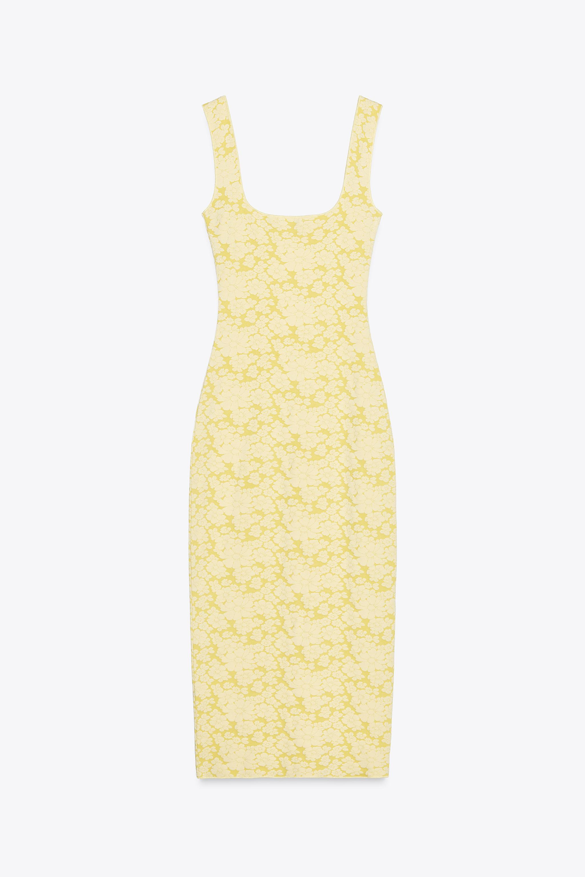 STRETCH SQUARE NECK DRESS | Zara US