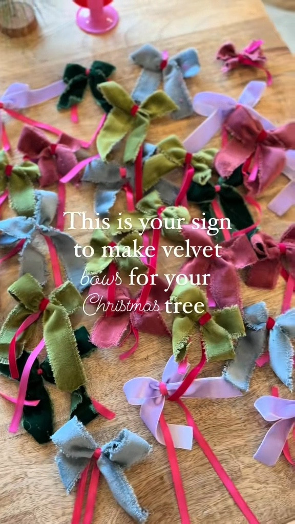 Make your own velvet bows for your Christmas tree this year ! 

Anthropologie style , Anthropologie Christmas , color Christmas , Christmas tree bow #LTKFamily

#LTKHoliday #LTKSeasonal