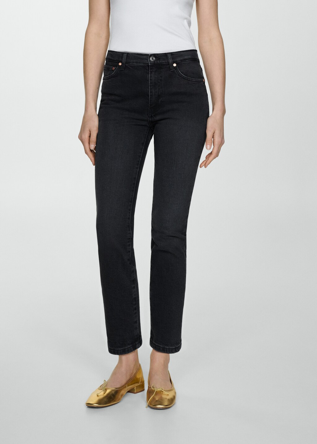 Jeans Claudia slim crop | MANGO (UK)
