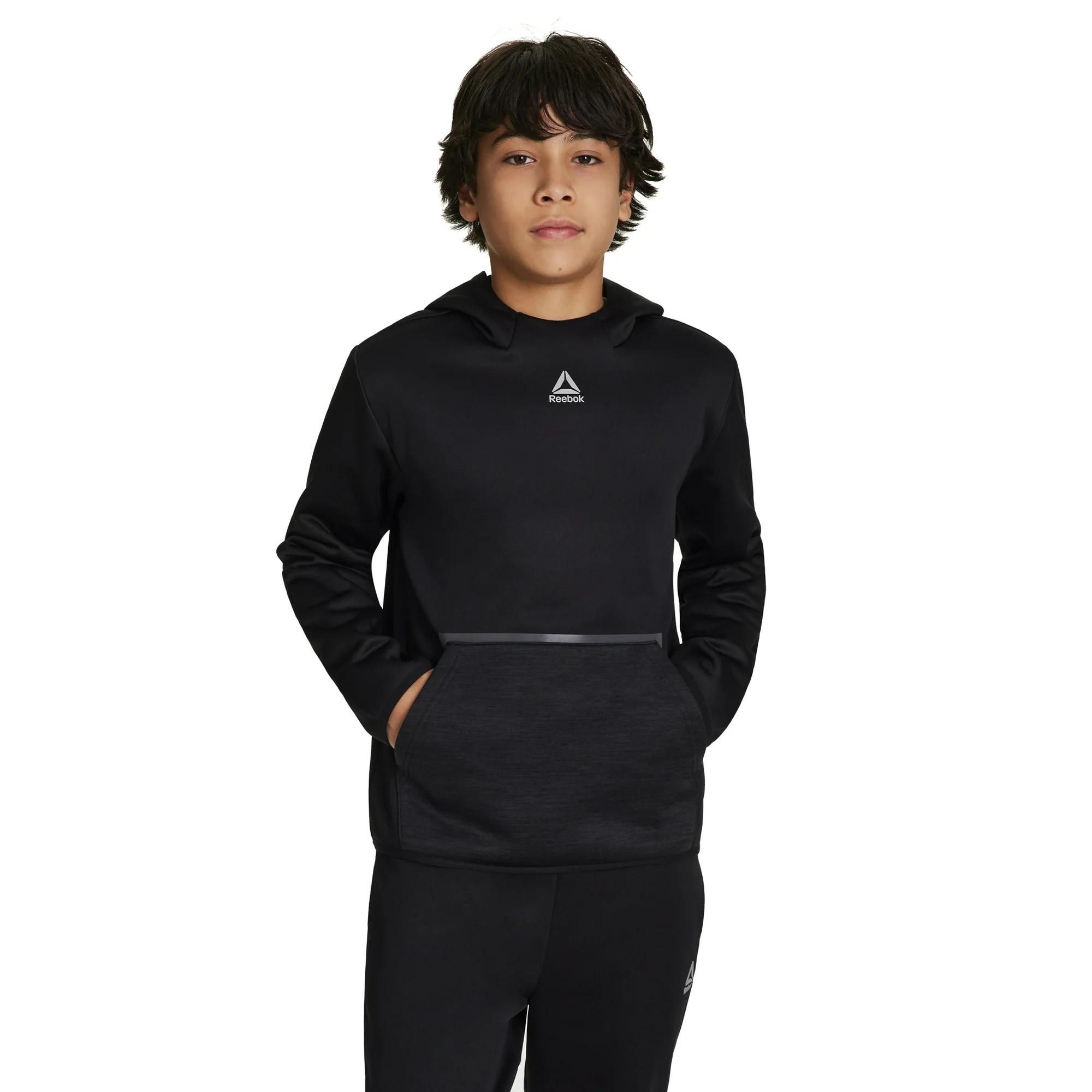 Reebok Boy's Athletic Cool Down Fleece Hoodie, Sizes 4-18 | Walmart (US)