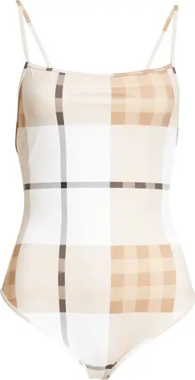 Burberry Delia Check One-Piece Swimsuit | Nordstrom | Nordstrom