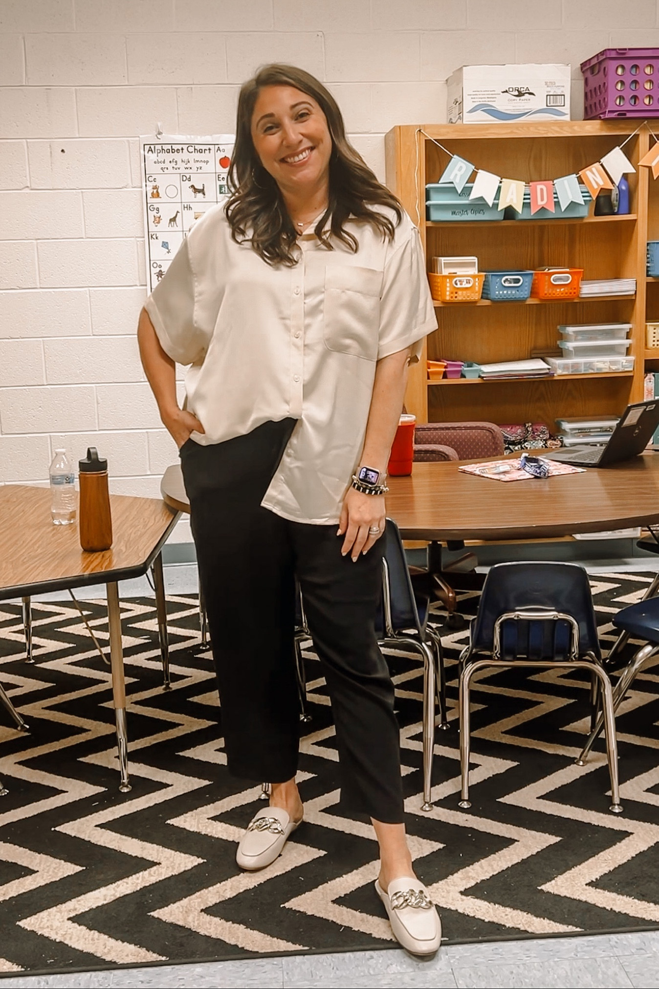 Teacher ootd 
Top L / Pants L / shoes tts 

#LTKworkwear #LTKcurves #LTKstyletip