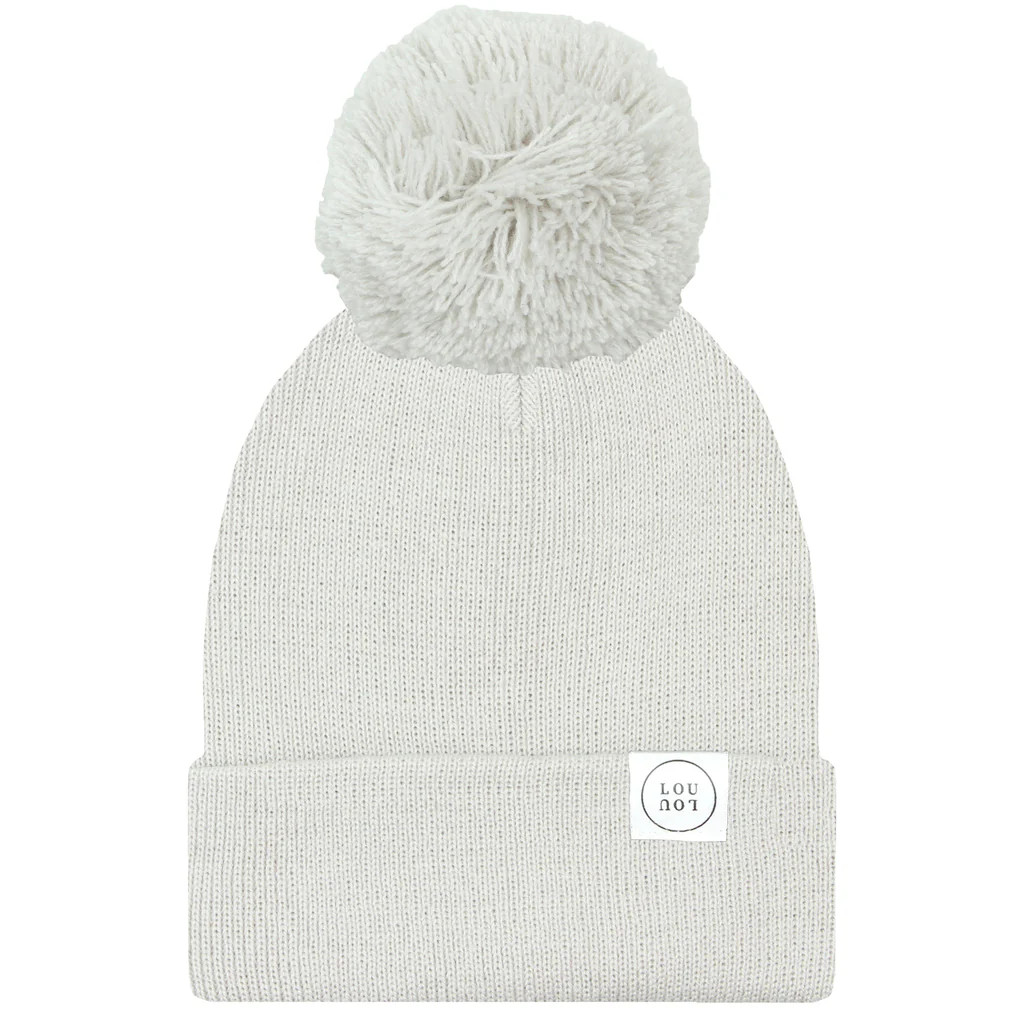 Beanie with Pom - Cloud Grey | Lou Lou & Company