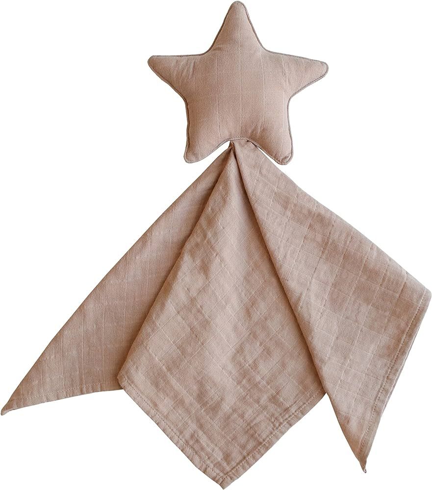 mushie Star Security Blanket | Baby Lovey | 100% Organic Muslin Cotton (Natural) | Amazon (US)