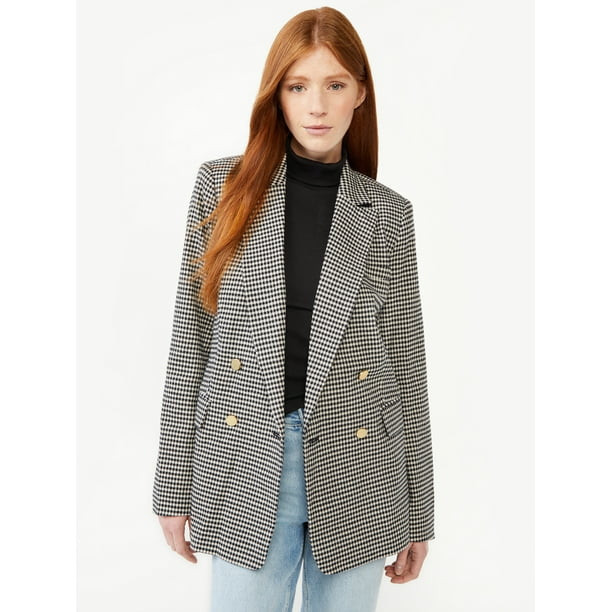 Free Assembly Women's Slim Double Breasted Blazer | Walmart (US)