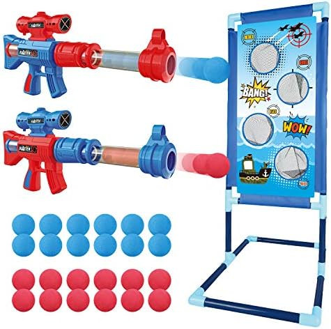 OleFun Shooting Game Toy for Age 6, 7, 8,9,10+ Years Old Kids, Boys - 2 Foam Ball Popper Air Guns... | Amazon (US)
