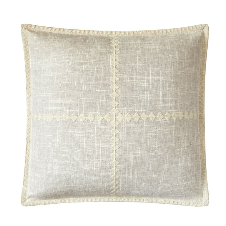 Mainstays by Becky G. & Alejandra Decorative Pillow, Papyrus Beige, 18" x 18" | Walmart (US)