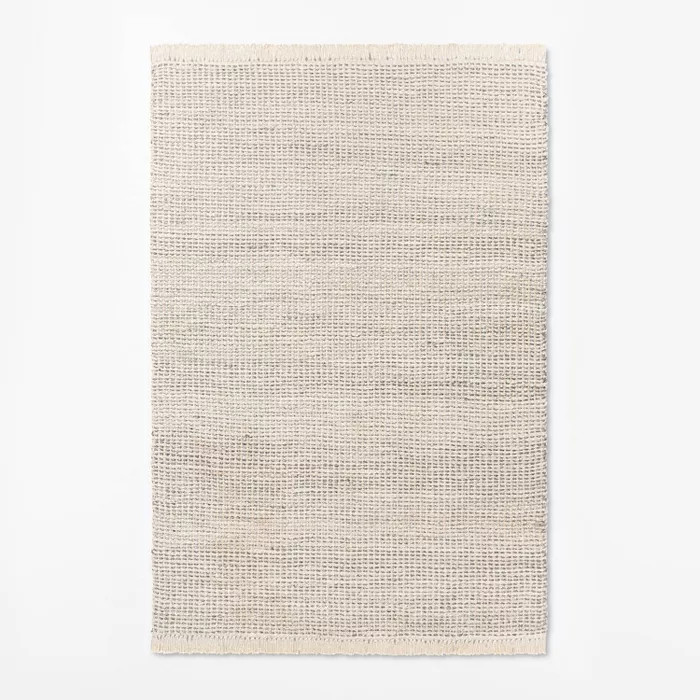 Malibu Woven Jute Rug with Fringe Cream/Gray - Threshold™ designed with Studio McGee | Target