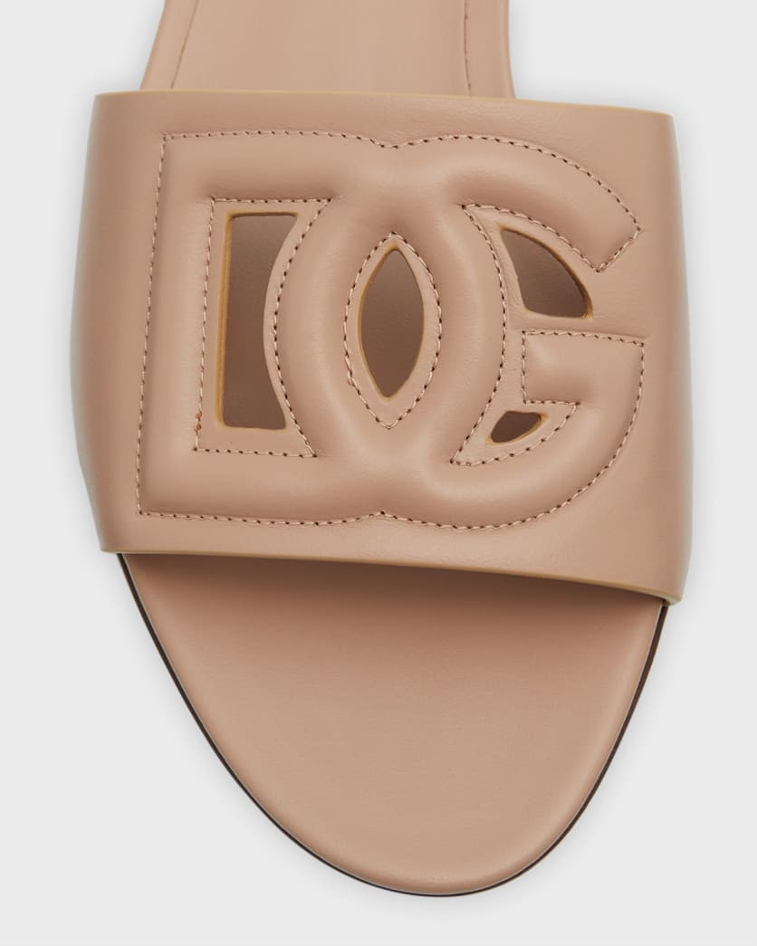 Cutout DG Flat Slide Sandals | Neiman Marcus
