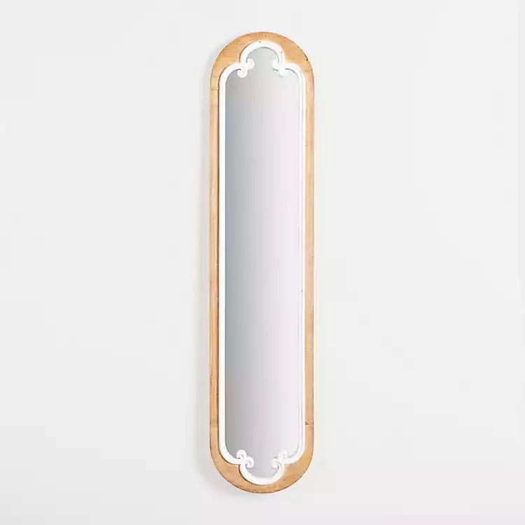 Natural Wood Oval Scrollwork Wall Mirror | Kirkland's Home