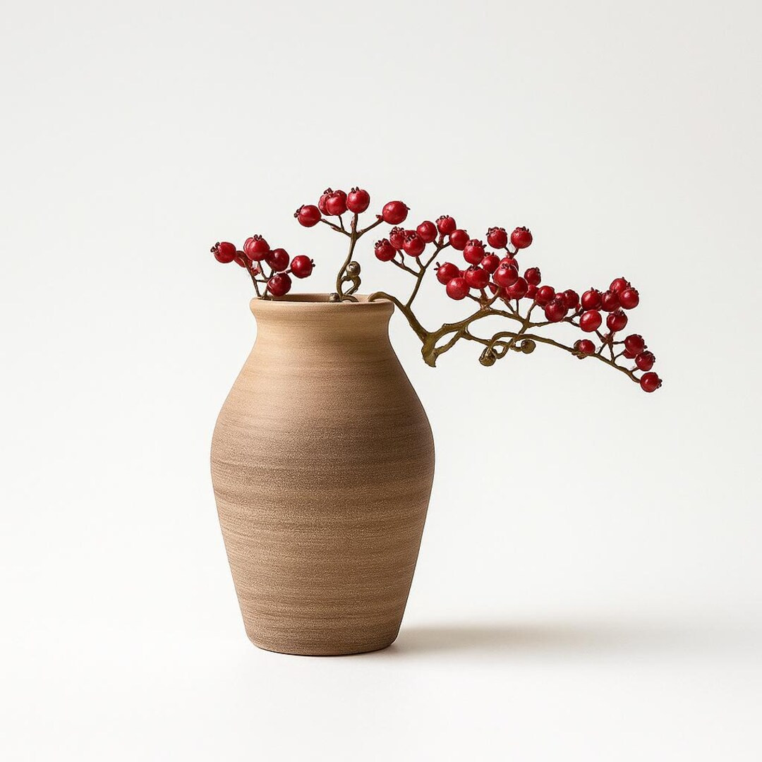 Matte Pottery Vase: Rustic Wabi Sabi Home Decor - Etsy | Etsy (US)