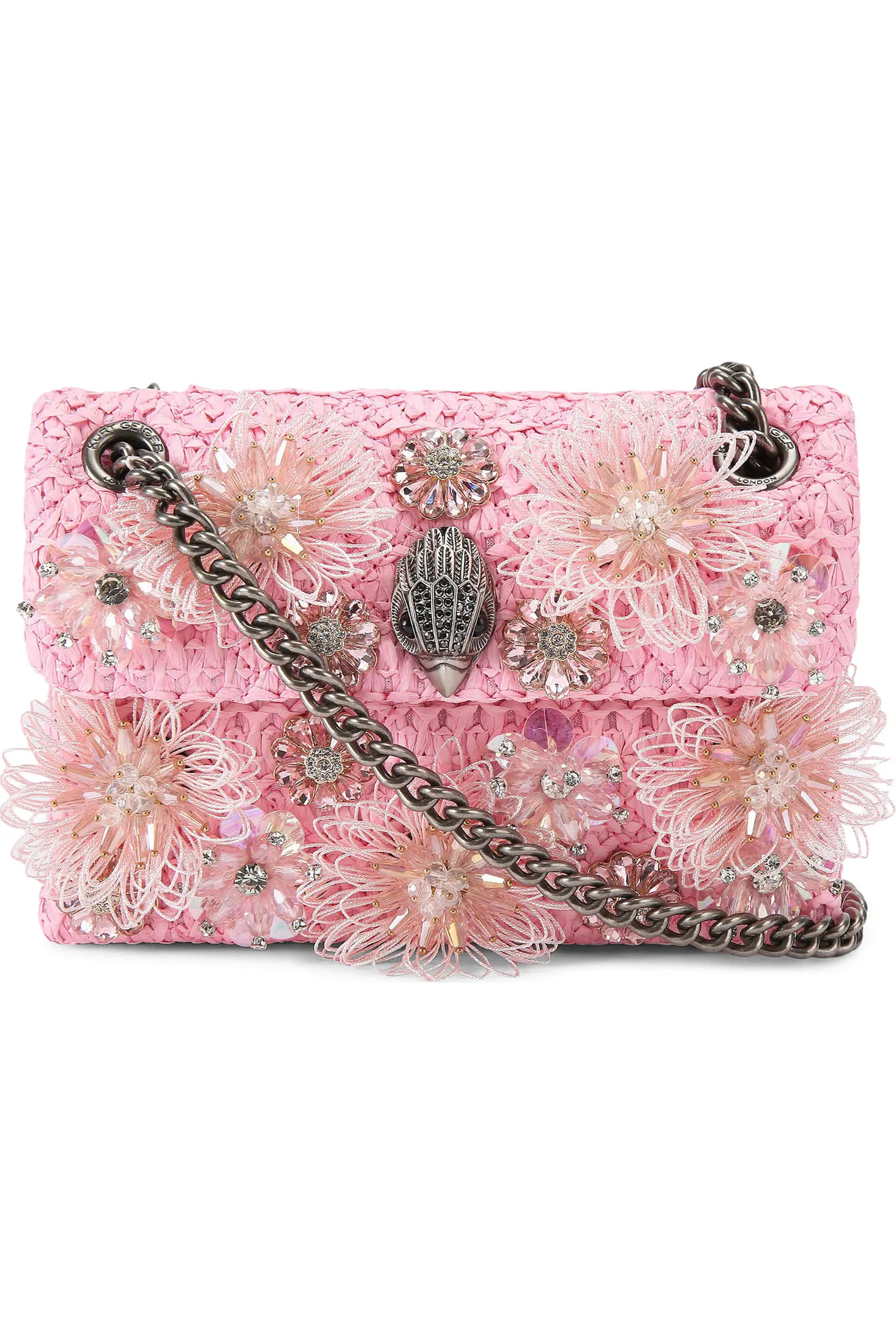 Kurt Geiger London Mini Kensington Raffia Convertible Shoulder Bag | Nordstrom | Nordstrom