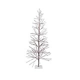Alpine Corporation BYS146L-WW Frosty Brown Christmas Tree with Warm White LED Lights, Artificial ... | Amazon (US)