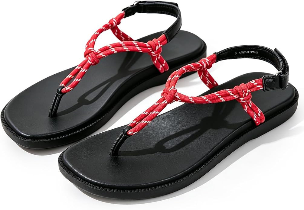 Women's Arch Support Flip Flops Adjustable Strap Sandals | Amazon (US)