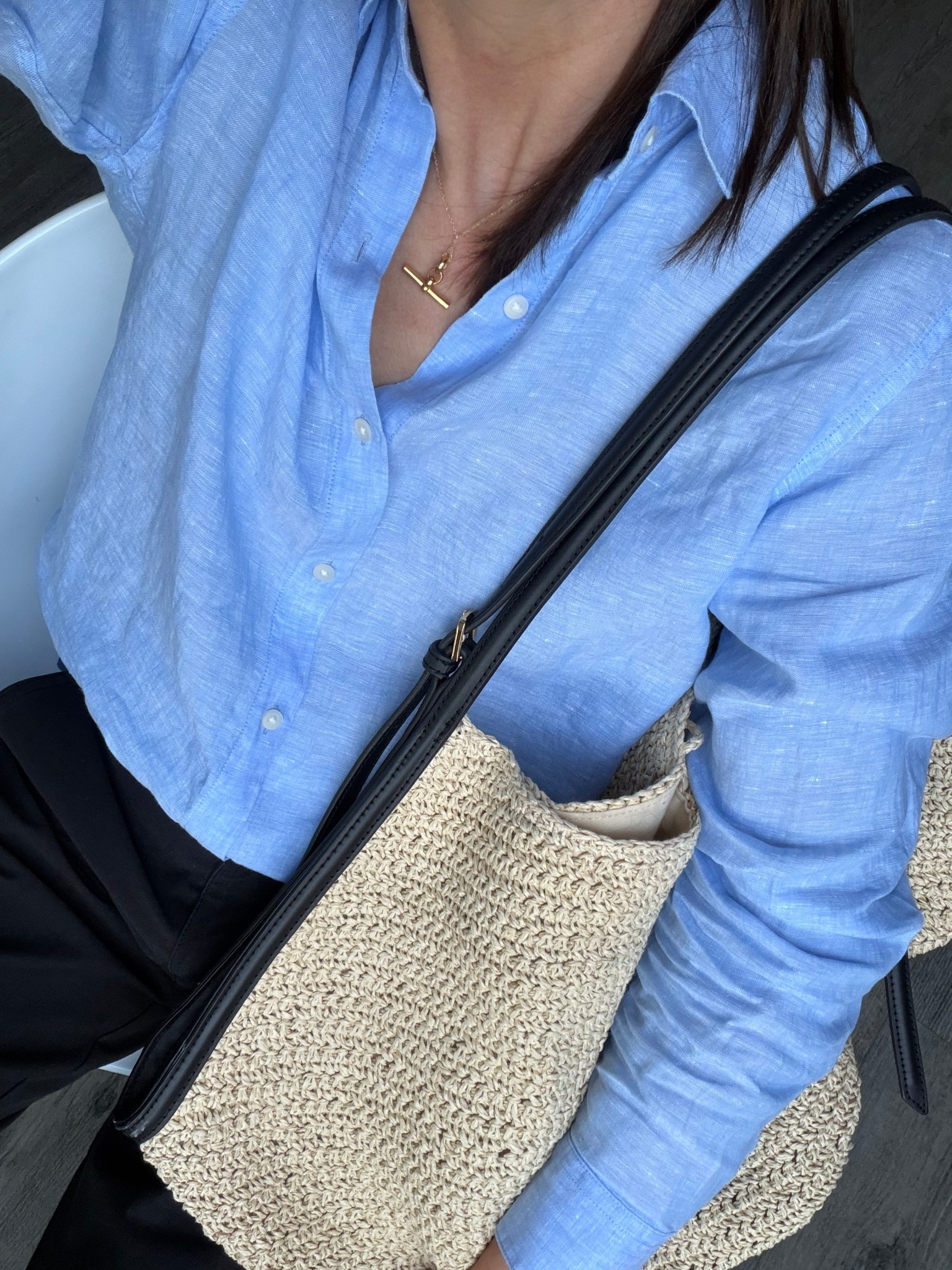 An outfit of linen and baskets will always make me happy!! 
These shirts are soft and light and come in a myriad of colours. I’m in a M.
I’m in a M in these jersey trousers too x


#LTKuk #LTKstyletip #LTKspring