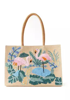 SOL and MER Flamingo Tote Bag | Belk