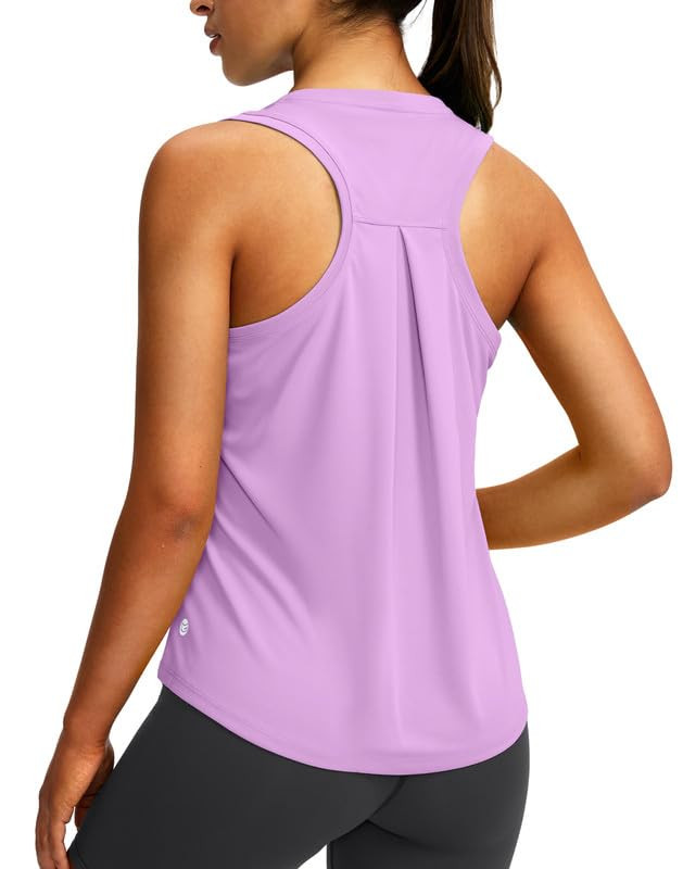 Women's Workout Tops Racerback Athletic Tank Tops Sleeveless Loose Fit Yoga Running Gym Shirts fo... | Amazon (US)