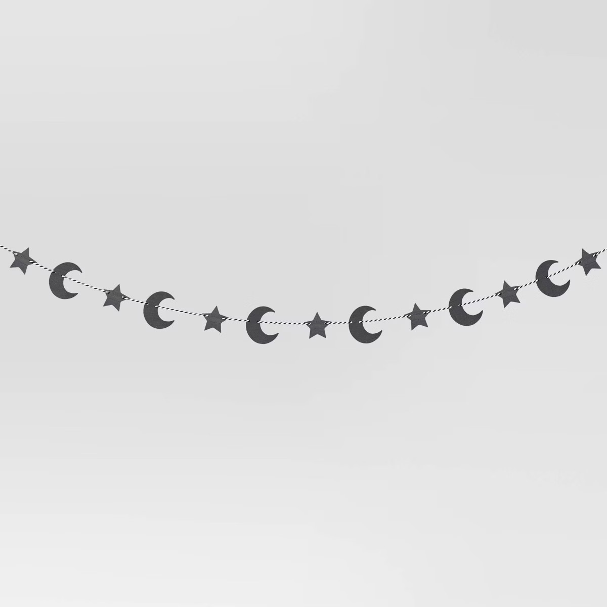 70" Simple Moons and Stars Icon Decorative Wall Garland Black - Hyde and EEK! Boutique™ | Target