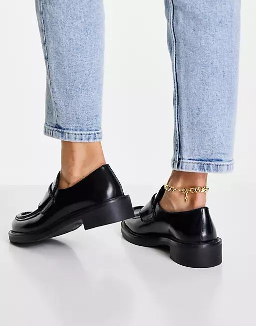 ASRA Foxo leather loafers in black | ASOS (Global)