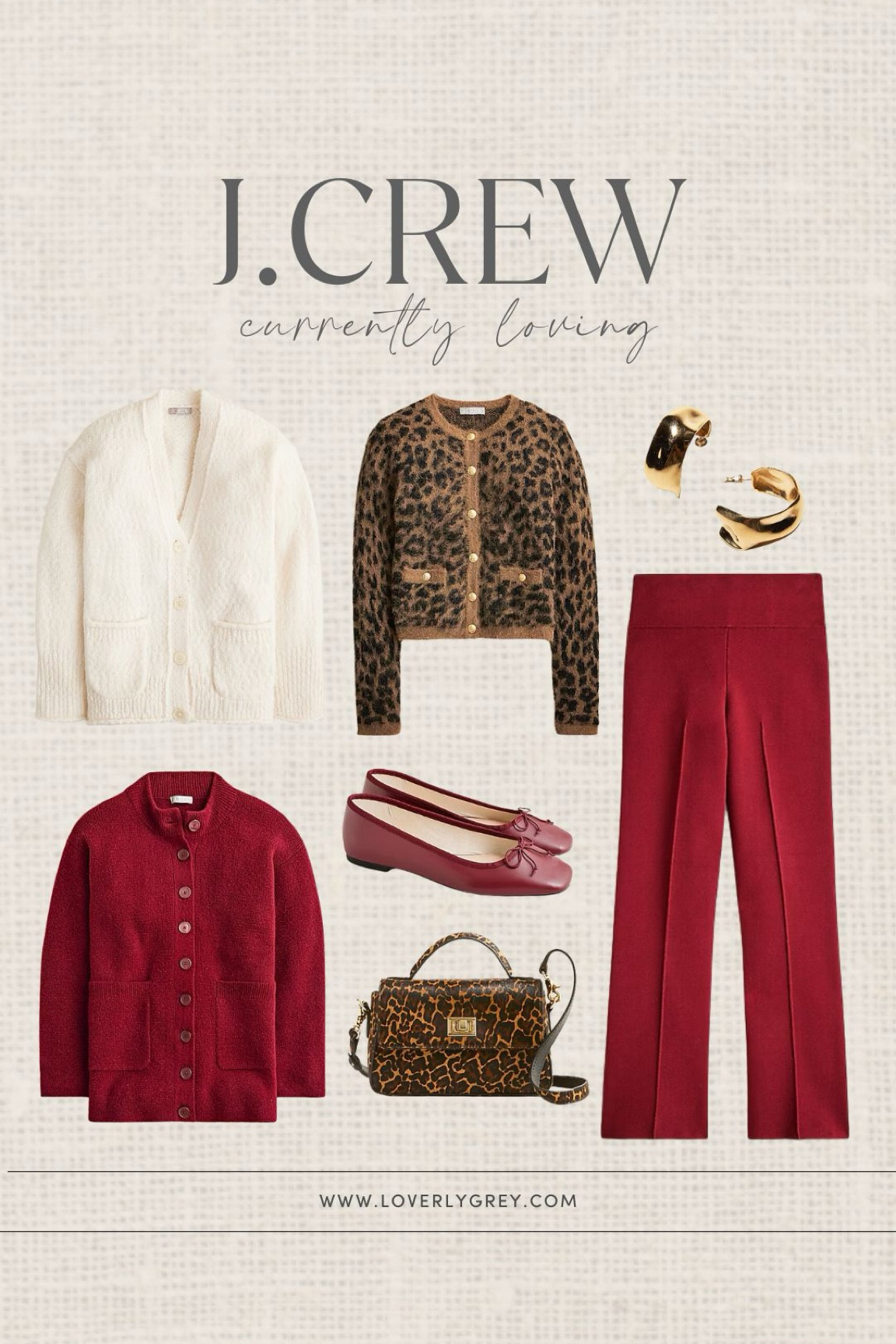 J. Crew currently loving! I'm loving maroon this season and this leopard cardigan is stunning! Loverly Grey, J. Crew 

#LTKSeasonal #LTKHoliday #LTKStyleTip