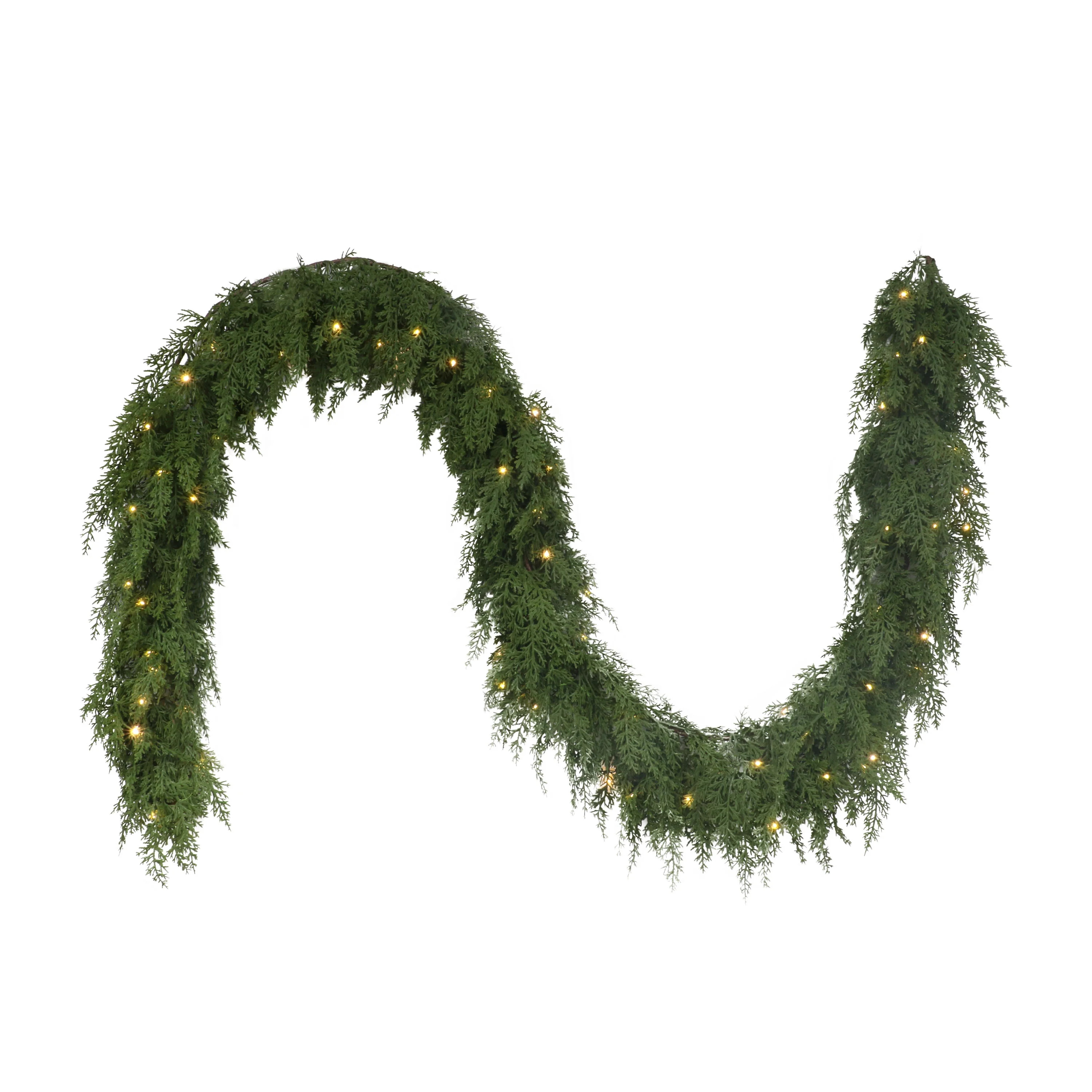 Holiday Time 9' Pre-Lit Cedar Garland, Green, soft PE, 9FT BO CEDAR GARLAND | Walmart (CA)