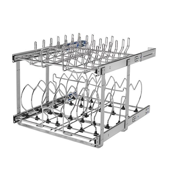 Rev-A-Shelf Two-Tier Cookware Organizer 20.75-in W x 18-in H 2-Tier Pull Out Metal Soft Close Bas... | Lowe's