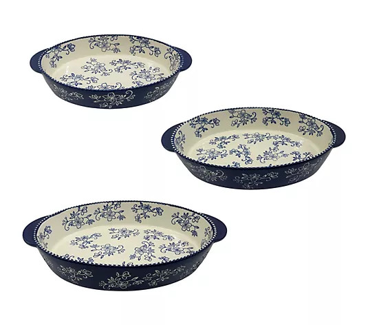 Temp-tations 3-Piece Oval Nesting Bakeware Set | QVC