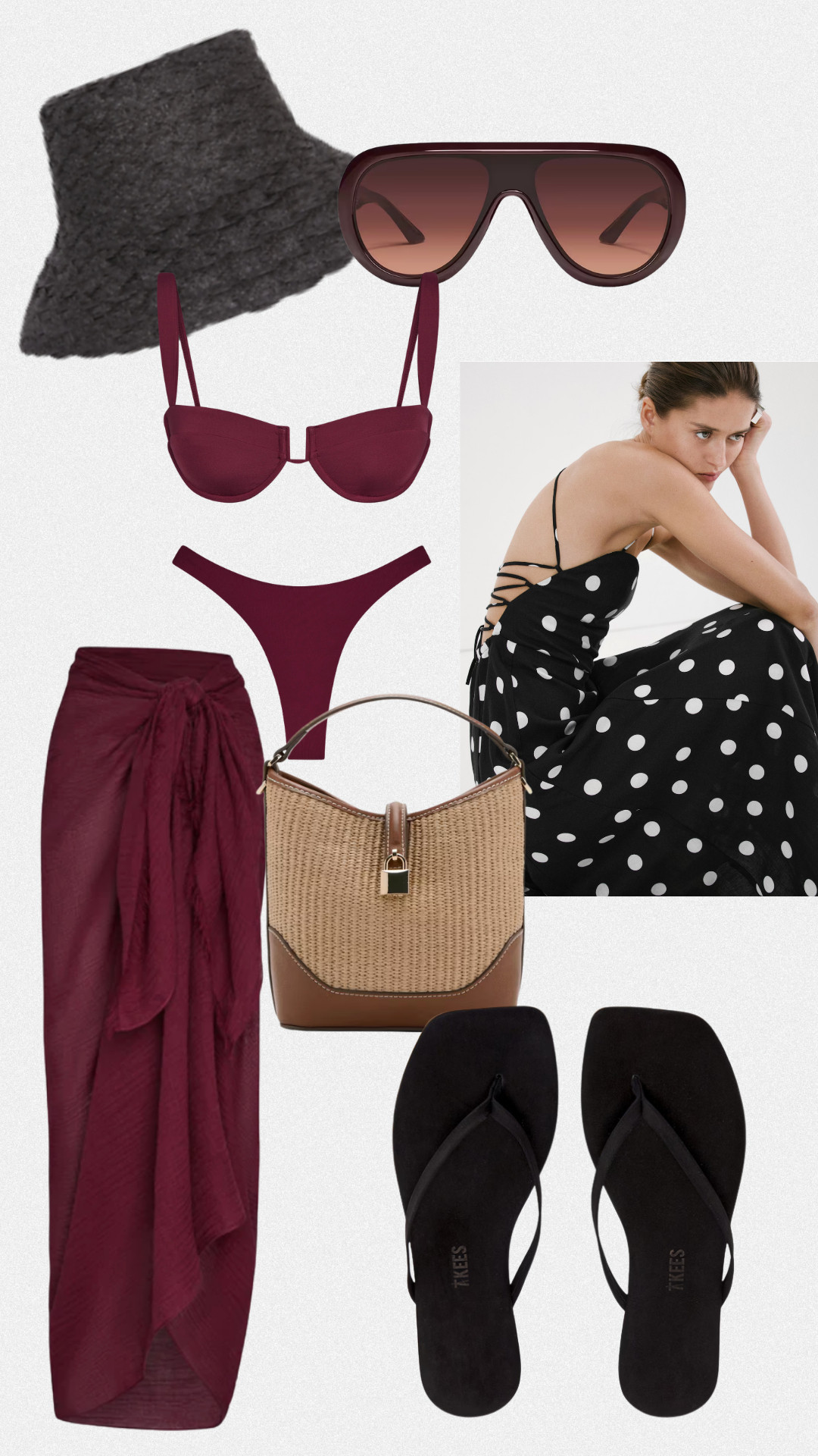 Everything you need for a chic beach day: flattering swimwear, an oversized straw hat, and the perfect coverup. 

 #LTKootd #LTKmomlife #LTKSwim