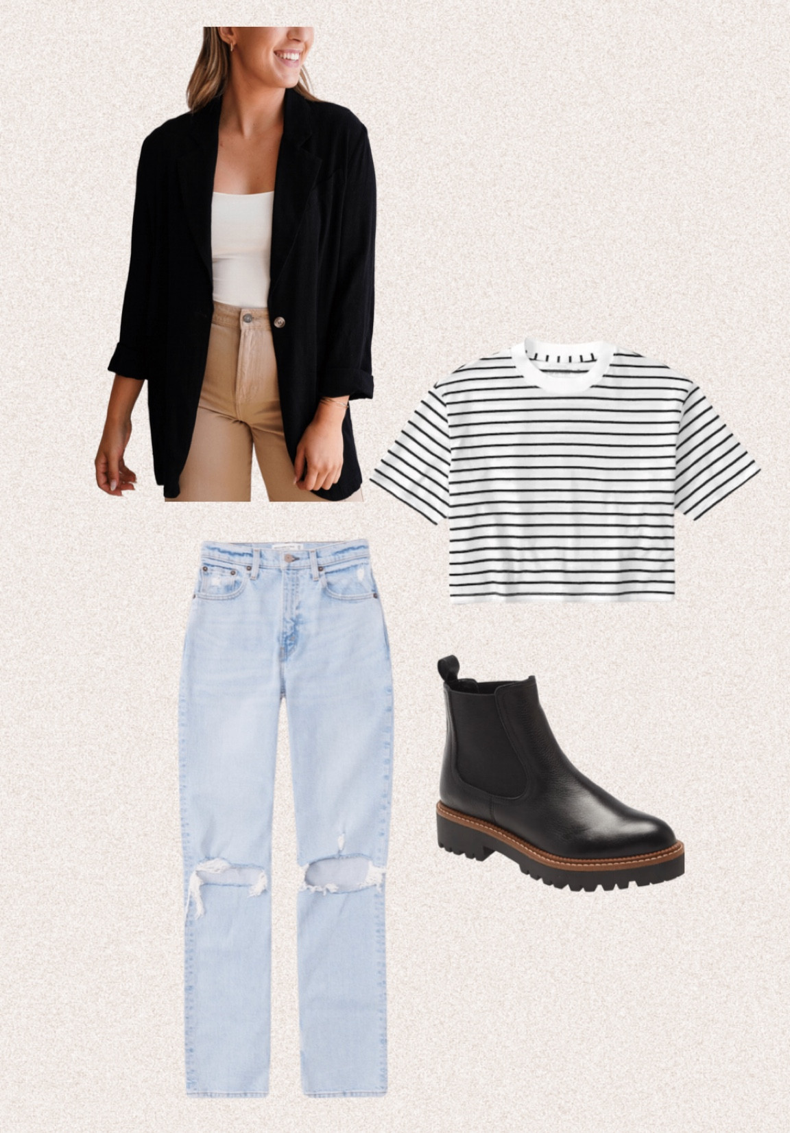 Black blazer linen blazer fall boots Chelsea boot Abercrombie denim 

#LTKunder50 #LTKSeasonal #LTKstyletip