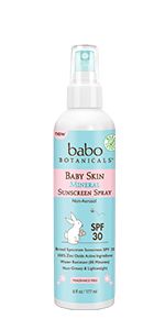 Babo Botanicals Baby Skin Mineral Sunscreen Spray SPF 30 Broad Spectrum - with 100% Zinc Oxide Ac... | Amazon (US)