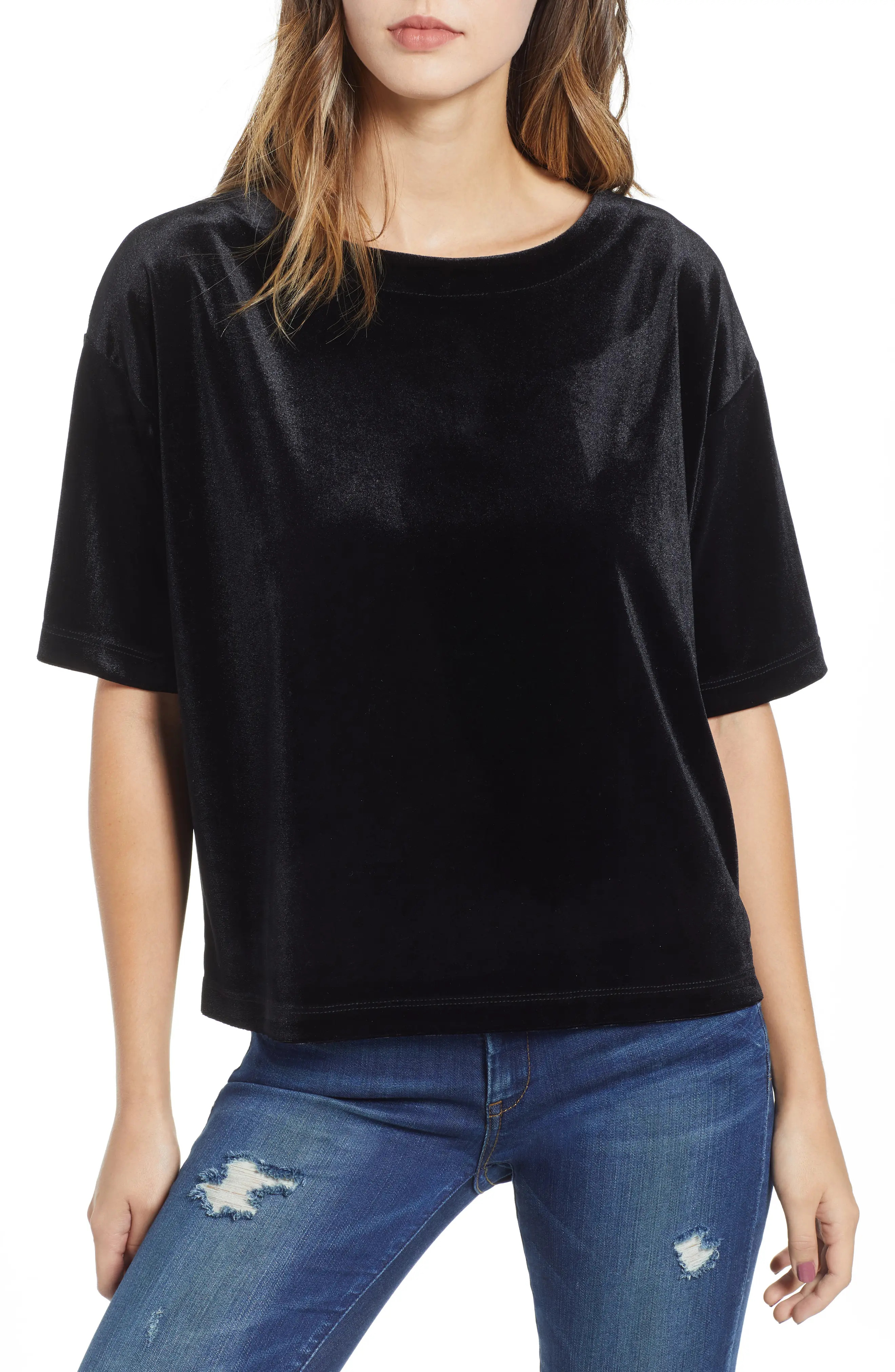 Socialite Velvet Tee | Nordstrom