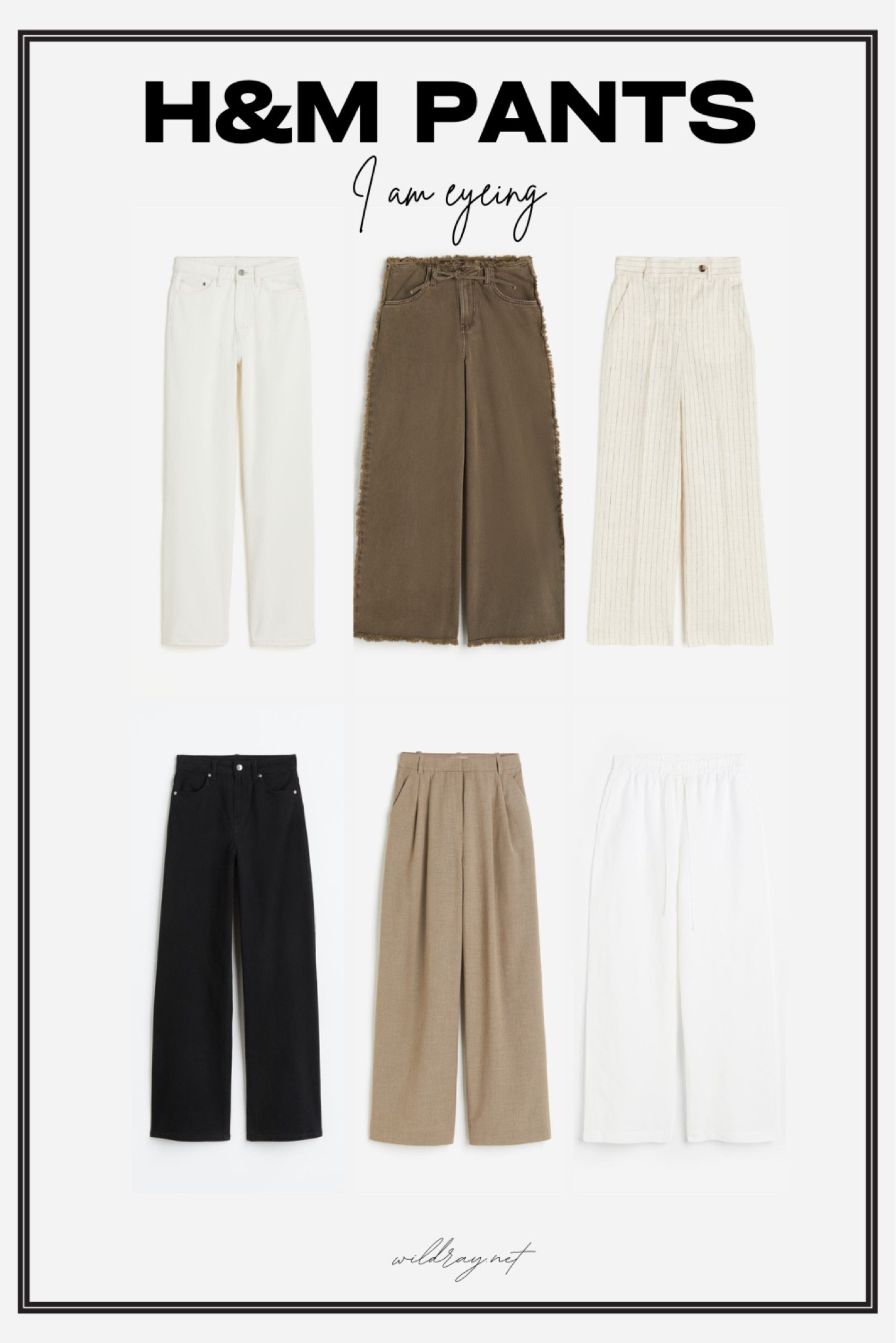 H&M wide leg pants I am currently eyeing 

#LTKfindsunder50 #LTKstyletip #LTKU