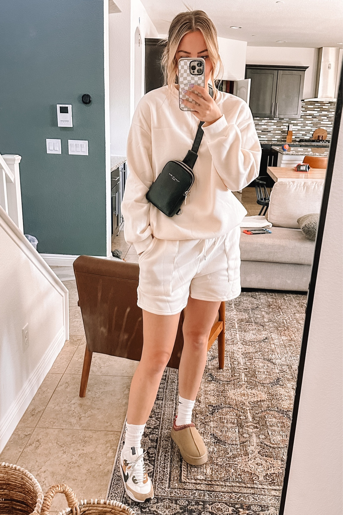 Which shoe? 
Set: large (sized up for a more oversized fit)
Shoes: both 7

#LTKfindsunder50