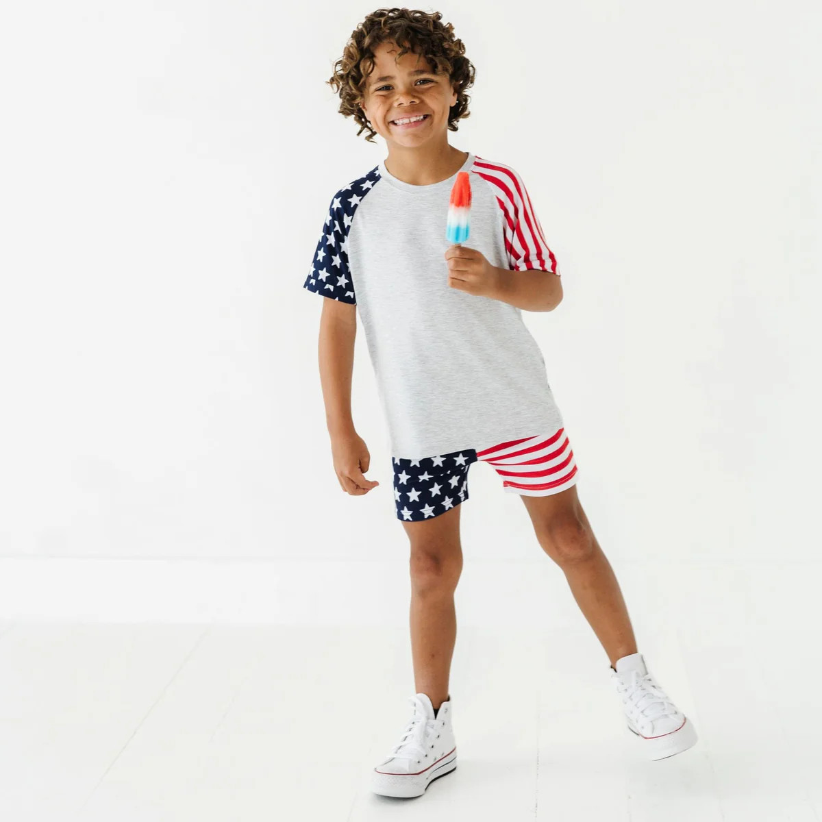 Stars & Stripes T-Shirt & Shorts Set | Bums & Roses