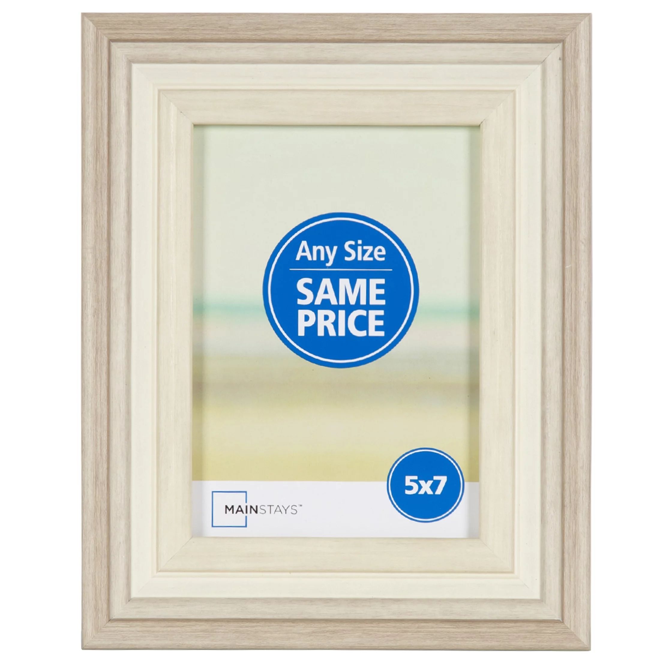 Mainstays Two Tone 5x7 Tabletop Picture Frame, Beige | Walmart (US)