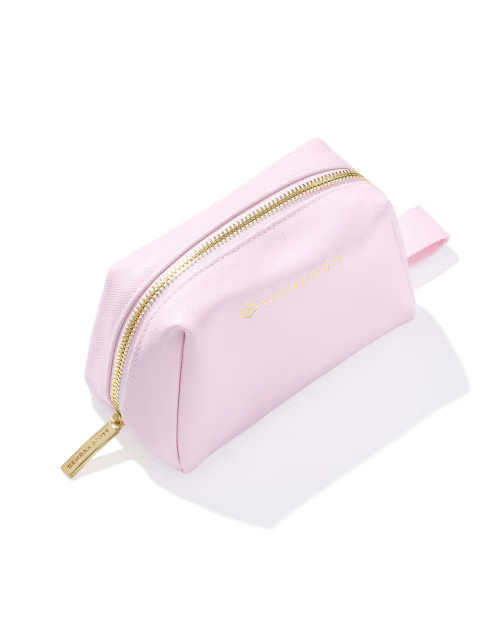 Small Cosmetic Zip Case in Pink | Kendra Scott