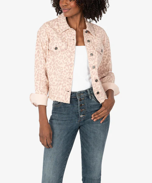 Kara Crop Jacket (Animal Print) | Kut From Kloth