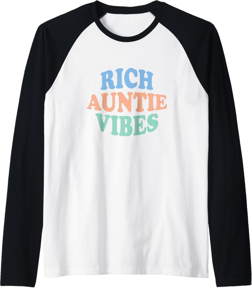 Rich Auntie Vibes Raglan Baseball Tee | Amazon (US)