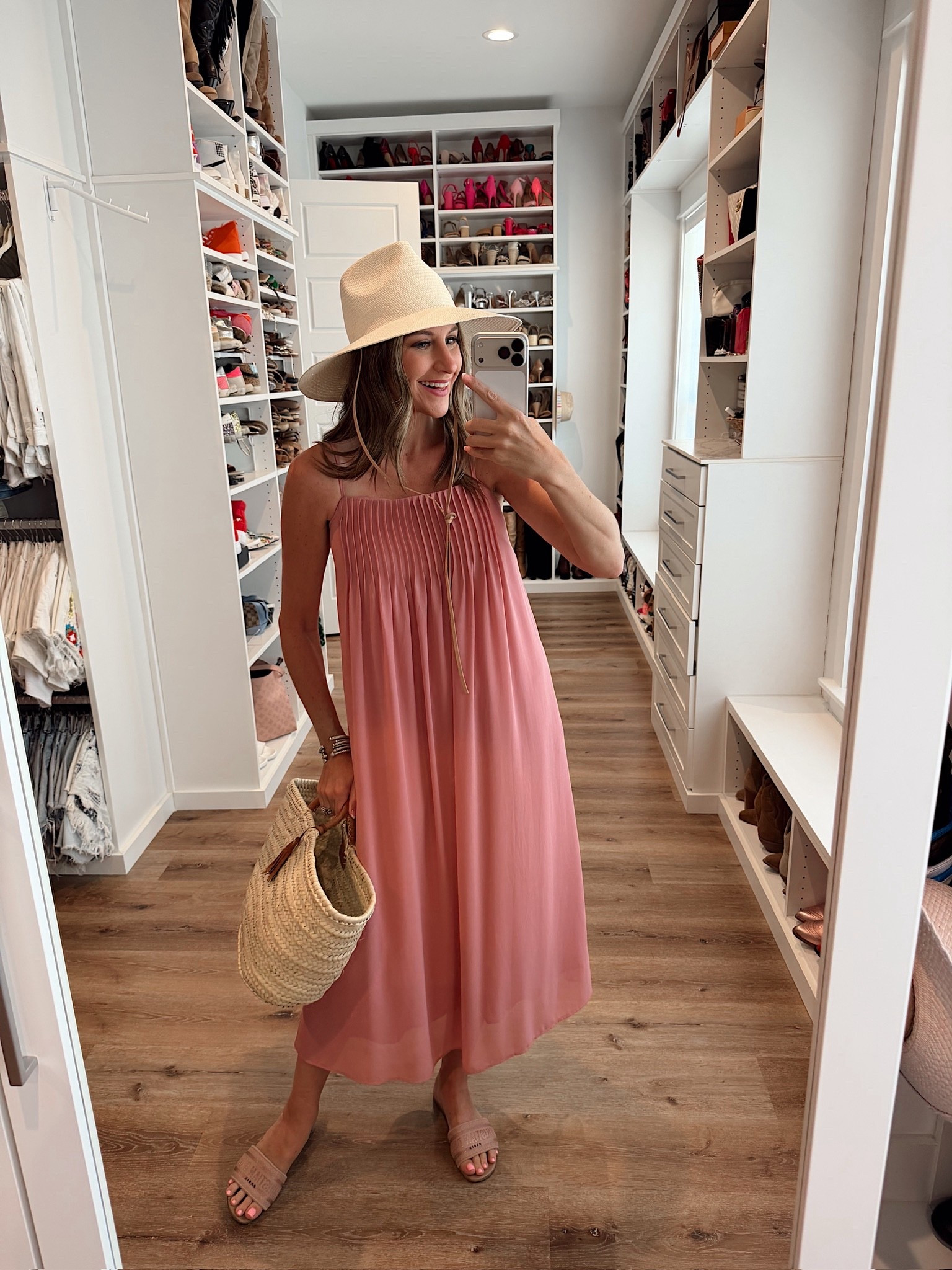 In a small dress, hat, bag, sandals and accessories- fits tts.

#LTKSeasonal #LTKootd #LTKgrwm