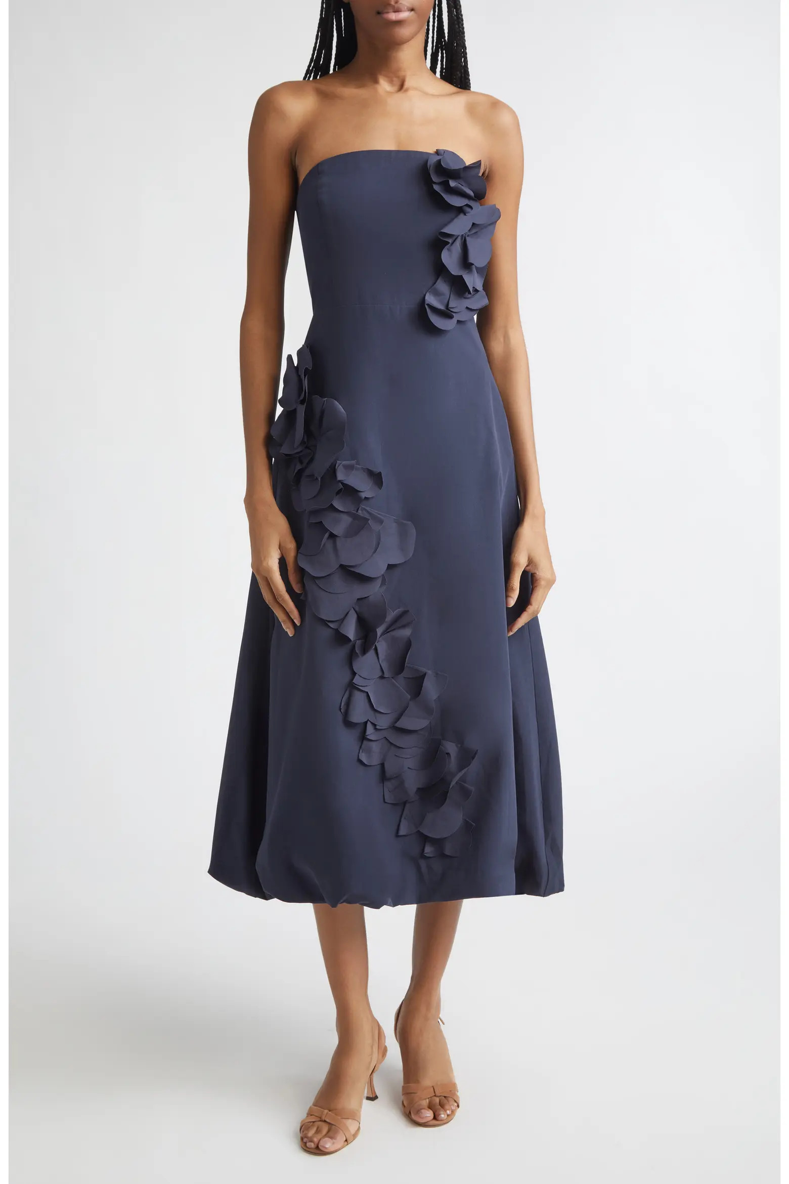 Zaria Floral Strapless Midi Dress (Women) | Nordstrom | Nordstrom