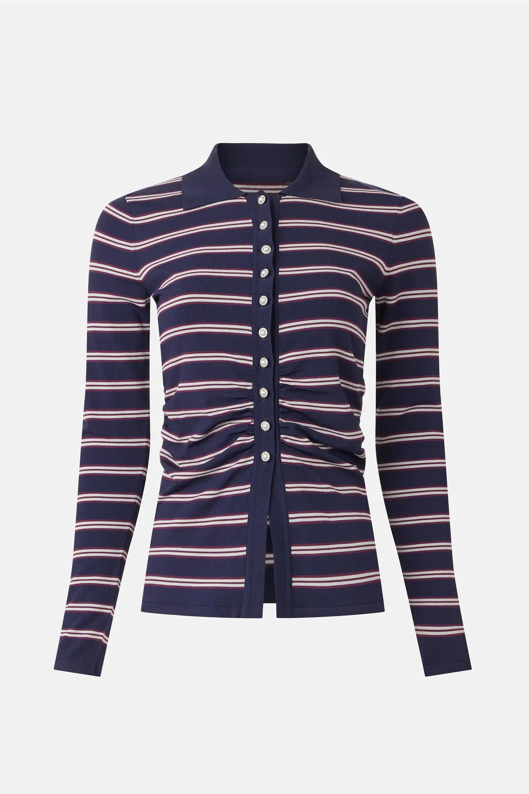 Baum und Pferdgarten Camiline Striped Button Down Polo | Rent the Runway